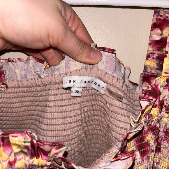 English Factory Plus Floral Puff Sleeve Maxi Dress - Picture 2 of 4